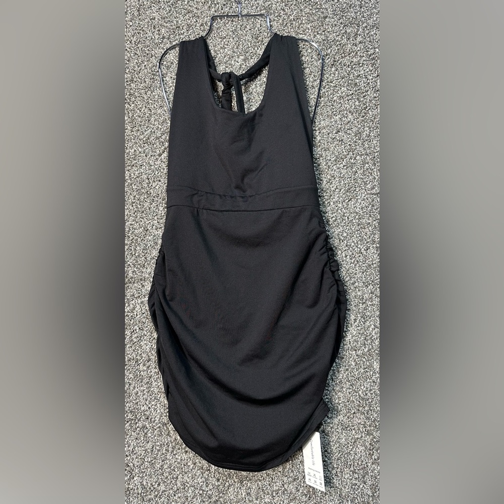 NWT Scoop Neck Ruched Backless Bodycon Mini Dress Size Medium - Picture 4 of 6